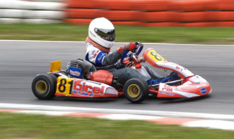 Bo Sørensen var flyvende på karting-banen i Spa.